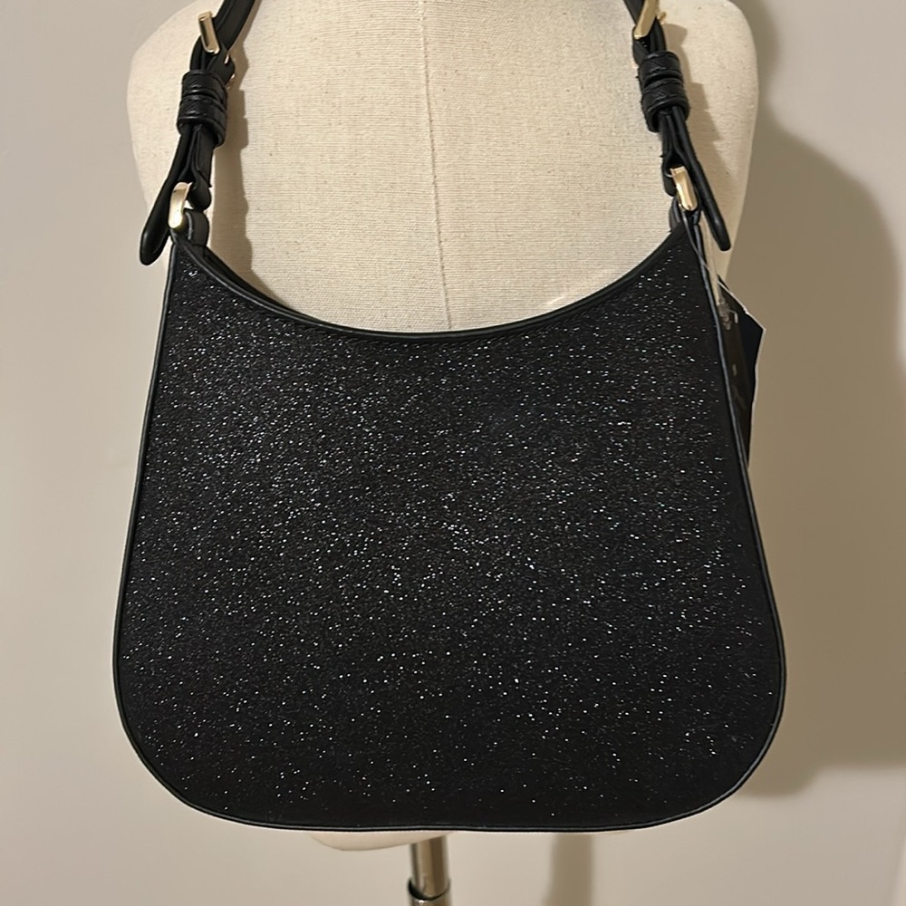 Kate Spade New York Glimmer Glitter Shoulder Bag in Black NWT - Picture 3 of 11